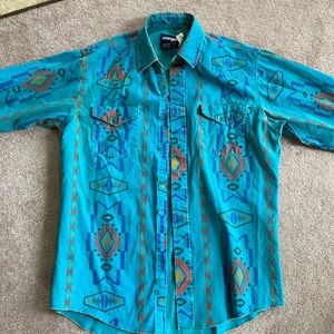 Vintage Wrangler Navajo Print Shirt